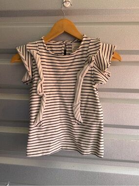 Mcguire striped ruffle top